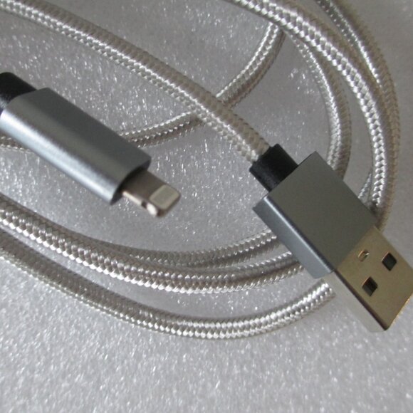 BUNDLE OF 3 BRAIDED CABLES USB > LIGHTNING - Picture 7 of 11
